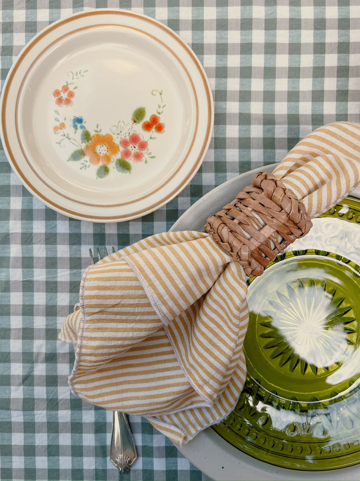 Classic table setting with timeless decor and vintage tableware for intimate gathering in Bakersfield