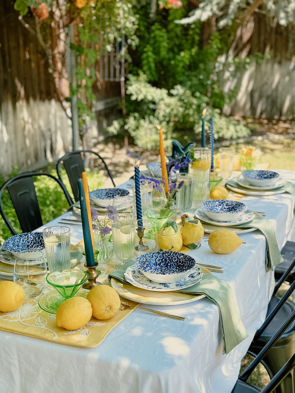 Whimsical table setting with playful decor and vintage tableware for intimate gathering in Bakersfield