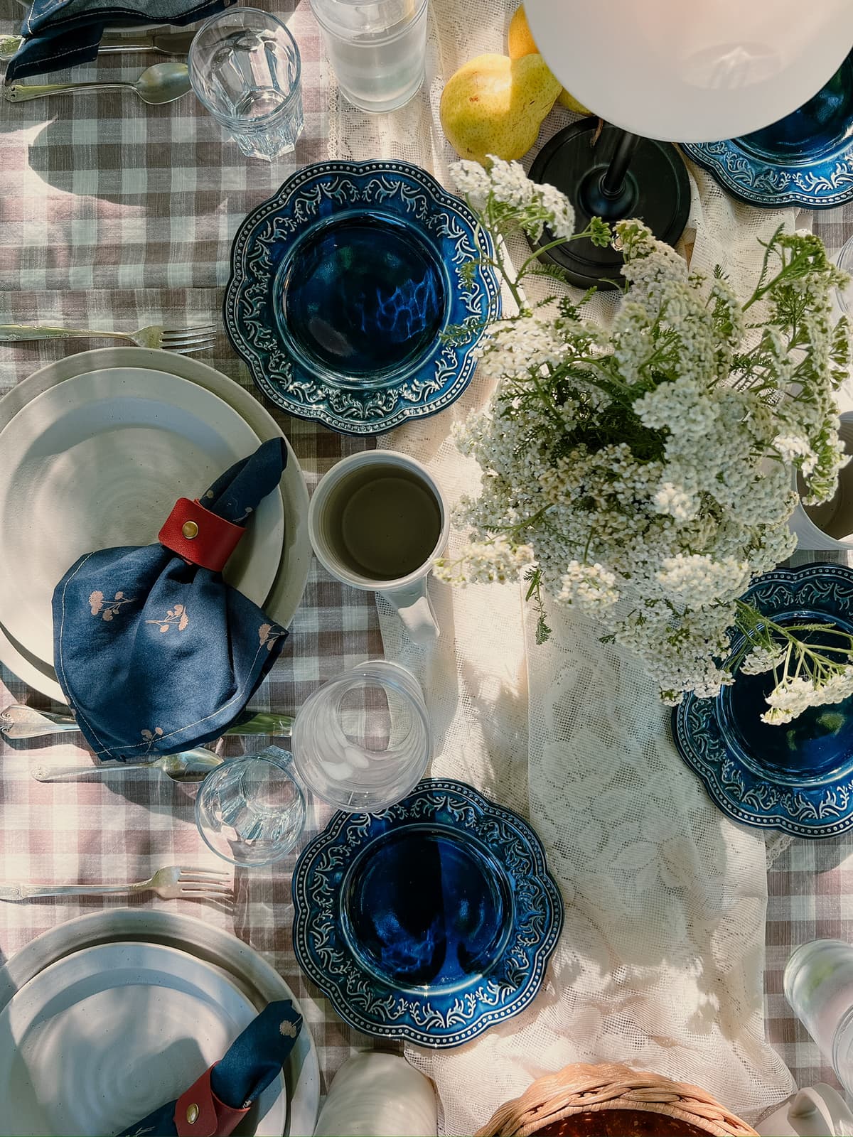 Classic vintage table setting with timeless decor and elegant tableware
