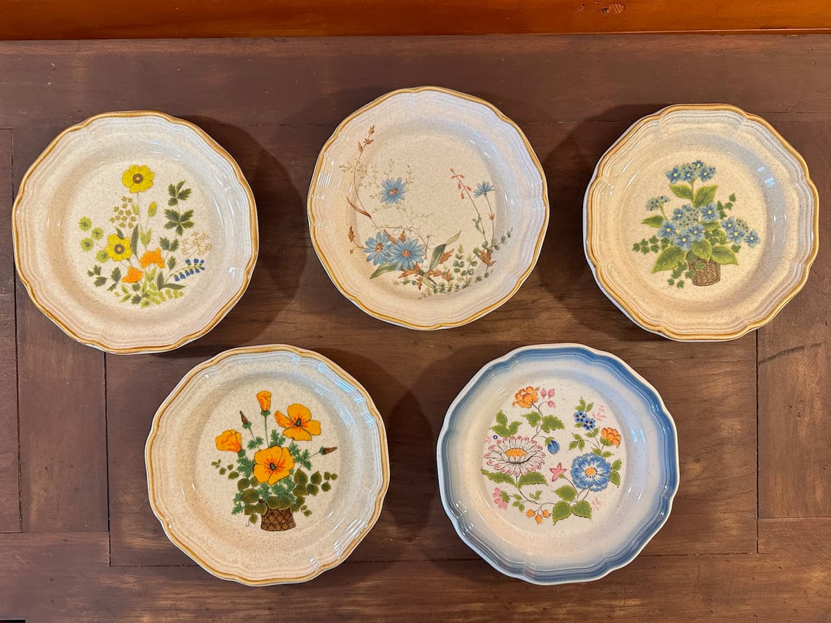 Charming teacups and saucers for afternoon tea